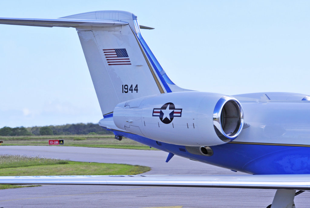 Gulfstream G550, United States of America, Tail Number 1944, at Cherbourg, France, on June 5, 2014